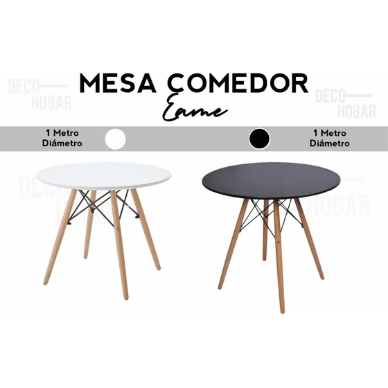Mesa Comedor Eame Redonda 1 Metro Moderna Restaurant