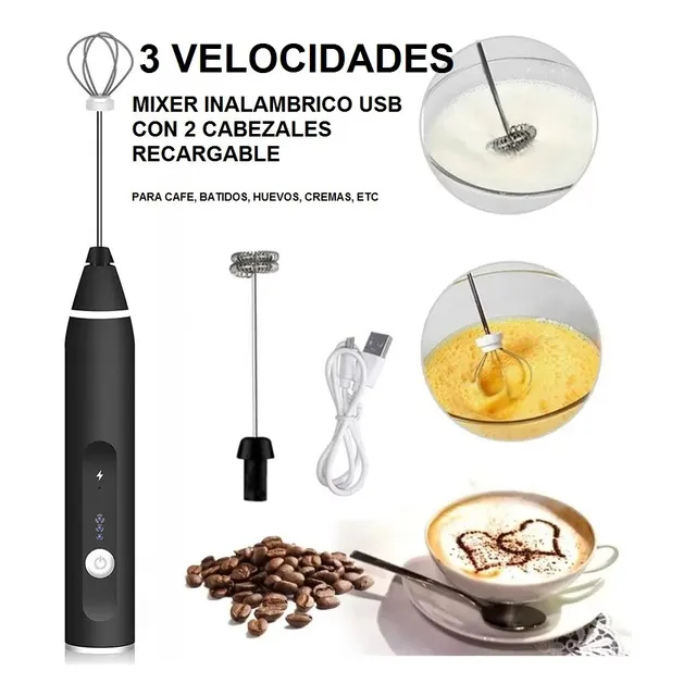 Batidora  Manual Portatil Mixer  Recargable Inalambrico