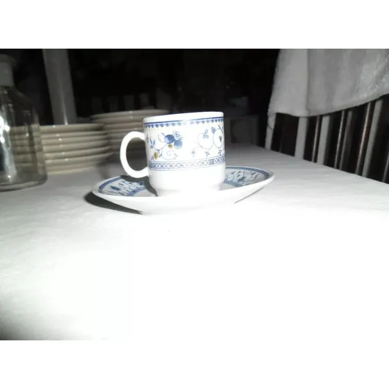 Juego Para Cafe 6 Tazas Y Platos Casa Bella Porcelana China