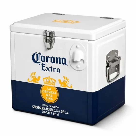 Cooler Caixa Térmica Corona 15 L Icebox Para Até 12 Garrafas Isotérmico Com Abridor e Alças Original