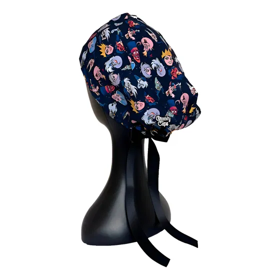 Gorro Quirúrgico Mujer Groovy Caps Villanas Black