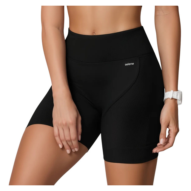 Short Selene Sem Costura Bermuda Fitness Academia Corrida