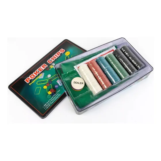 Juego De Poker Naipes 300 Fichas En Estuche De Lata 5124