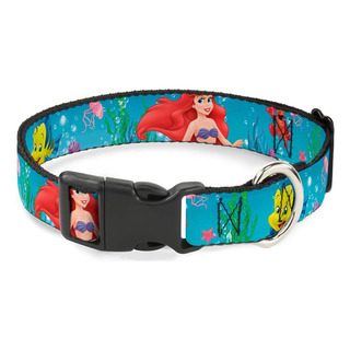 Collar Con Clip De Plástico Con Hebilla - Ariel, Sebastian & Collar Con Clip De Plástico Con Hebilla - Ariel, Sebastian &