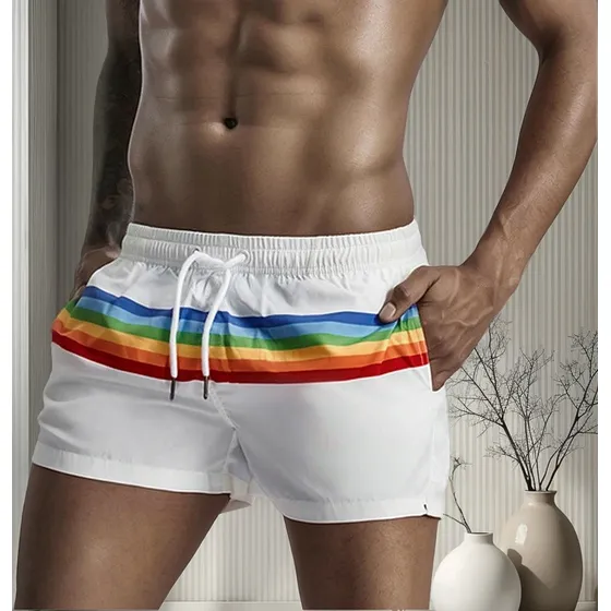 Shorts Branco Arco Iris - Pride