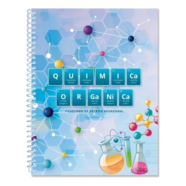 Mate | Cuaderno Profesional | Química | Hexagonal | 50 Hojas Color Blanco