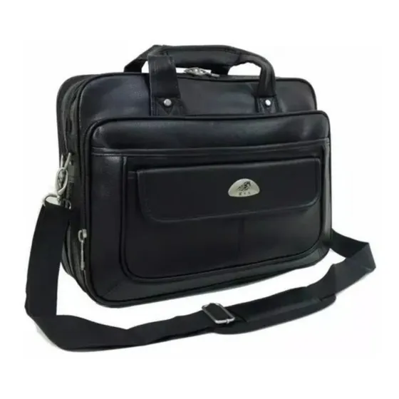 Pasta Notebook Couro Sintetico Executiva Impermeavel 989 Cor Preto