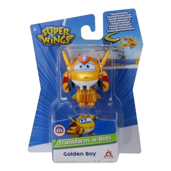 Avião Super Wings 2 Transform-a-bots Bang Toys - Golden Boy