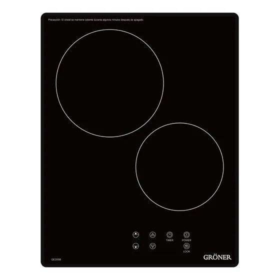 Encimera Vitrocerámica Gröner Touch Black Xs 2q