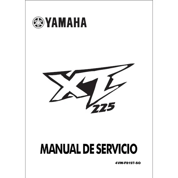 Yamaha Xt225 1999 Manual De Taller  Castellano Version Papel