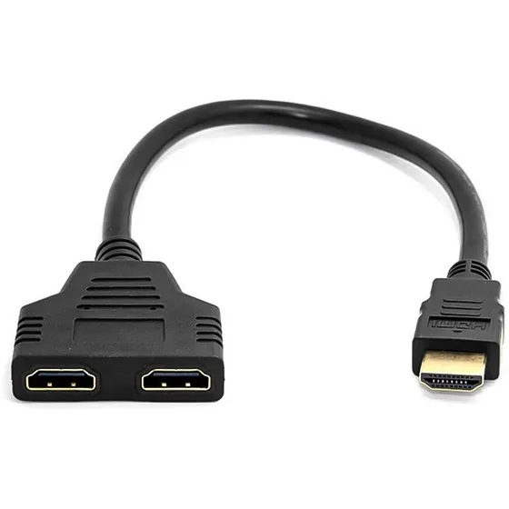 Split Splitter Adaptador Hdmi 1.4 De 1 Macho A 2 Hembra Otec