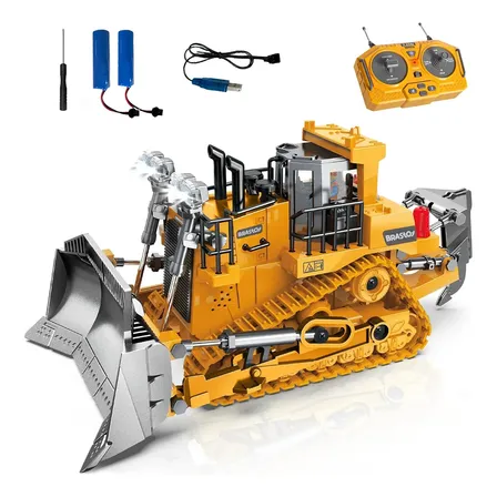 Escavadeira De Controle Remoto Veículos De Construção Rc Laranja Camião De Mineração De Controle Remoto