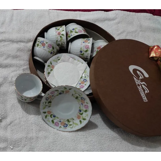 Juego De 12 Piezas Tazas De Te O Café Grande Porcelana