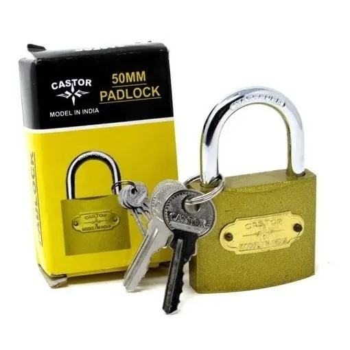 Candado 60mm Castor Arco Laton 2 Llaves Economico 