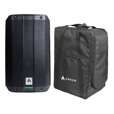 Kit Caixa Armer Evx8 Go 240w Bluetooth Com Bateria + Capa Preto