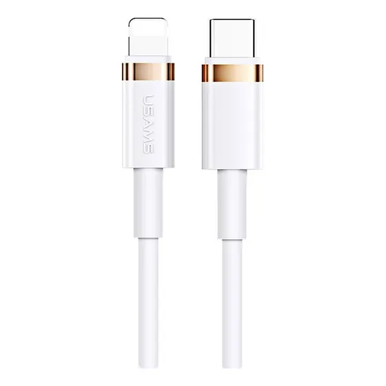 Cable Lightning Usb-c Carga Y Datos iPhone 20w 1.2m Usams Ax Color Blanco