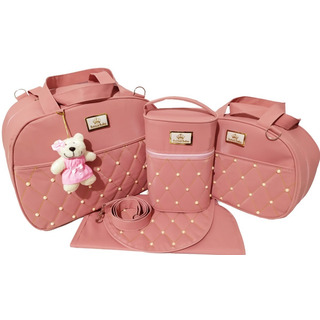 Kit Bolsa De BebĂȘ Saida De Maternidade Chaveiro RosĂ© 4 Pçs Kit Bolsa De BebĂȘ Saida De Maternidade Chaveiro RosĂ© 4 Pçs