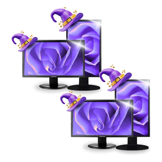 Kit 2 Monitor Positivo 19 Polegadas Ajustável Giratória Hdmi