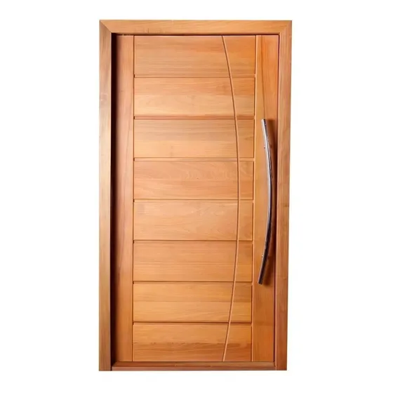 Porta Pivotante 214x1,28 Completa De Madeira Maciça 
