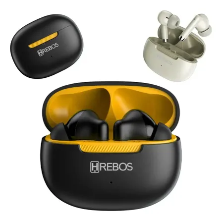 Fone De Ouvido Bluetooth Earbuds Hrebos Eb-400 Puresound Preto