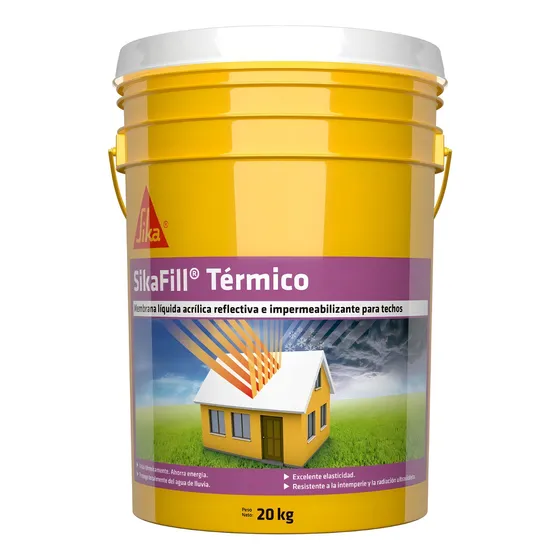 Sikafill Térmico 3en1 Impermeabilizante Techos 20 Kg Sika Color Blanco