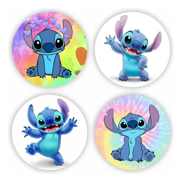 100 Etiquetas Adesivas Lilo E Stitch (tipo 3)