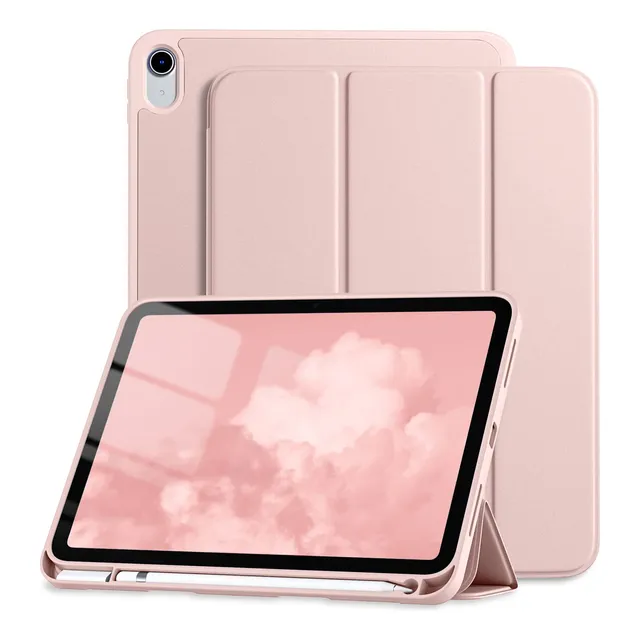 Funda Para iPad A16 De Silicona C/soporte Rosado
