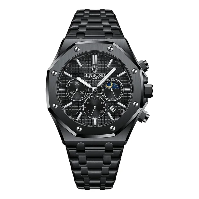 Reloj Binbond Caballero Acero Inoxidable Sumergible Elegante