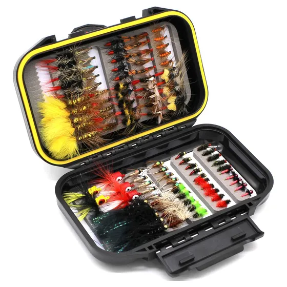 Kit Surtido Accesorios Pesca Faisox Moscas Pesca/100pcs