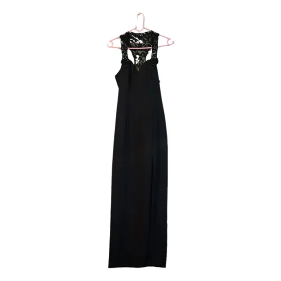 Vestido De Gala Negro Faviana Hecho En Usa Talla 5/6