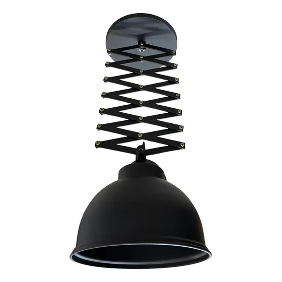 Luminaria Pendente Pantográfica Pantografo Aluminio Industrial Retro Led 127/220V Foco
