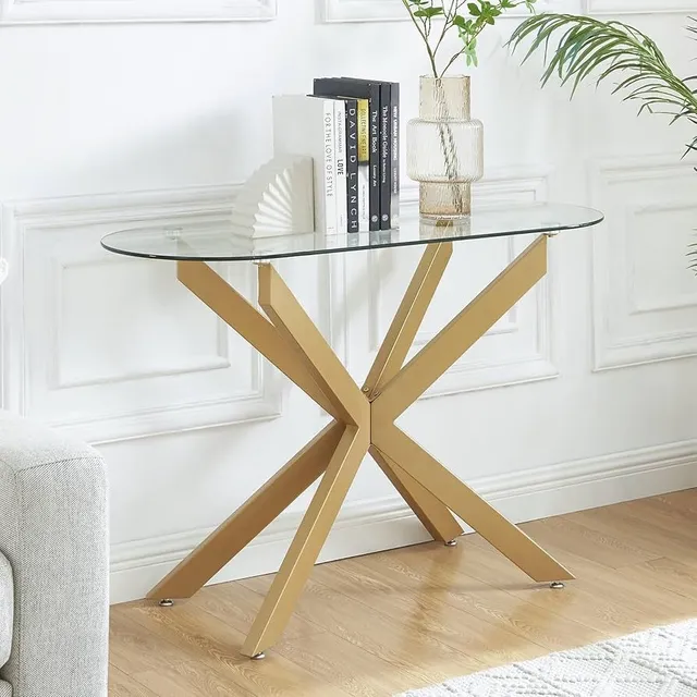 Mesa Consola Kadia Vidrio Templado En Diferentes Acabados