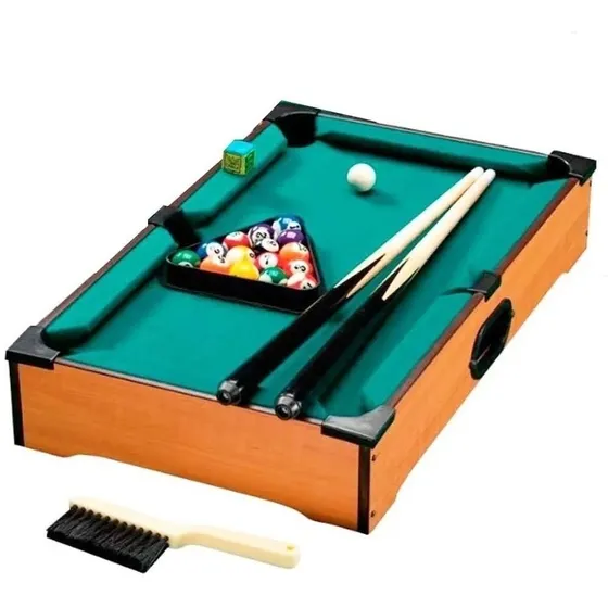 Juego Mini Mesa De Billar Portátil En Madera Infantil 51 x 34 x 10 cm