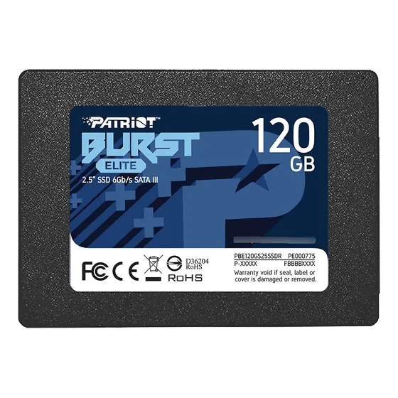 SSD Disco Sólido Interno Sata III 2,5" 120GB Burst Elite Patriot Para Computador Notebook Cor Preto