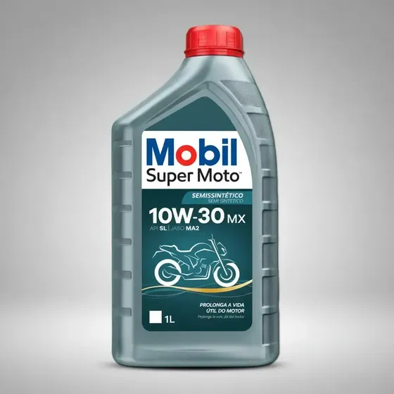 Mobil Óleo Super Moto 10w30 1 Litro Semi Sintetico 4t Mx — foto 2