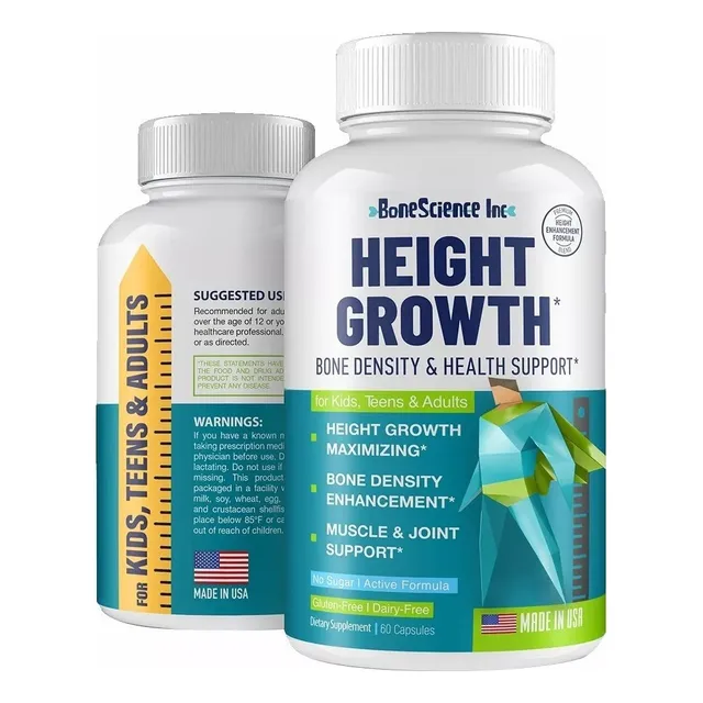 Suplemento Natural Crecer Estatura Alto Fabricado En Usa Hgh