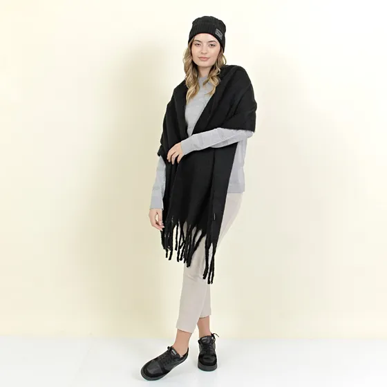 Bufandon Nube Negro Mummaaccesorios Negro Nube Unico