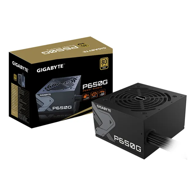 Fuente de poder para PC Gigabyte GP-P650G 650W negra 127V