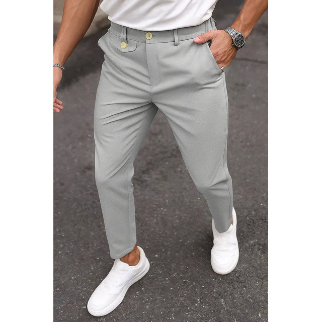 Calça Masculina Alfaiataria Italiana Moderna Social Aba Calça Masculina Alfaiataria Italiana Moderna Social Aba