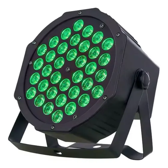 Canhão Refletor Par Led 36 Leds 3w Rgb Triled Dmx Strobo