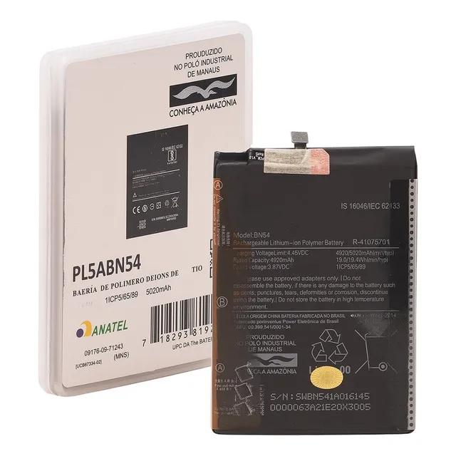 Kit Bat.ria Compativel Xiaomi Redmi Note 9 Bn54 
