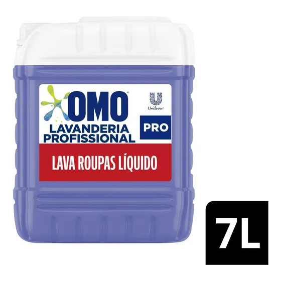 Lava Roupas Líquido OMO Lavanderia Profissional Lavagem 7 L