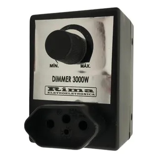 Dimmer Controlador Bivolt Com Tomada Dimer Preto Rima 621 3000w 127/220v Dimmer Controlador Bivolt Com Tomada Dimer Preto Rima 621 3000w 127/220v