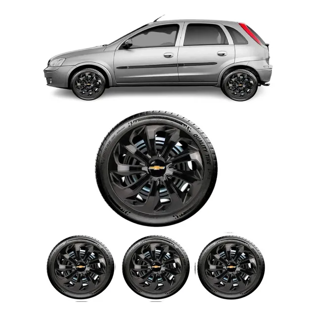 Jogo Calota Aro 14 Gm Corsa Hatch Sedan 2008 2009 2010 2011