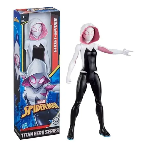 Figura femenina Ghost Spider de la serie Titan Hero de Hasbro