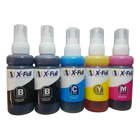 Kit 05 Tinta X-full L555 L375 L395 L1300 L121 L120 L385 T664