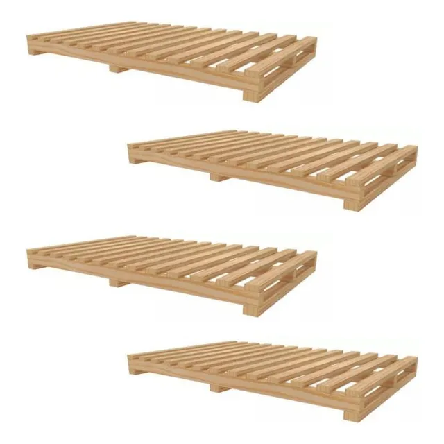 4 Unidades Pallets 100x80 Ferramentas Madeira Natural