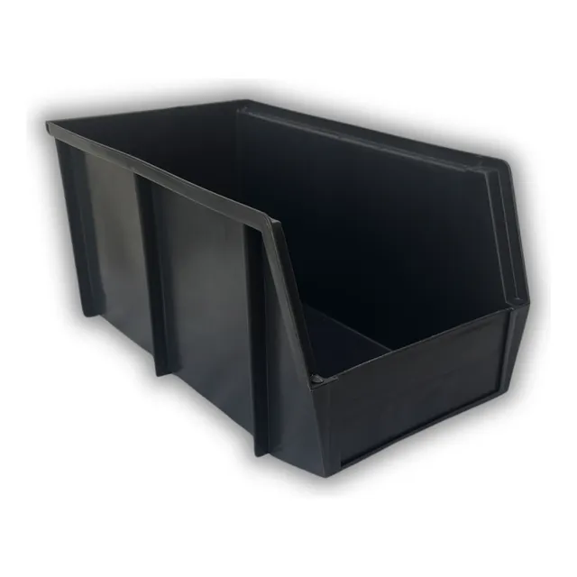 Caja Apilable Grande Organizadora Plástico Negro