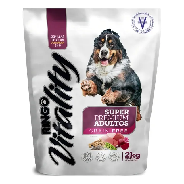 Alimento Ringo Vitality Super Premium Grain Free para perro adulto sabor mix de 10 kg