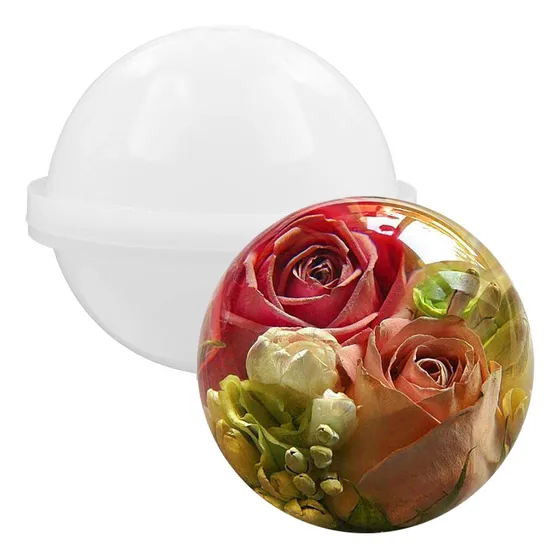 Molde De Silicona Redondo De Esfera Grande De 4 Pulgada...